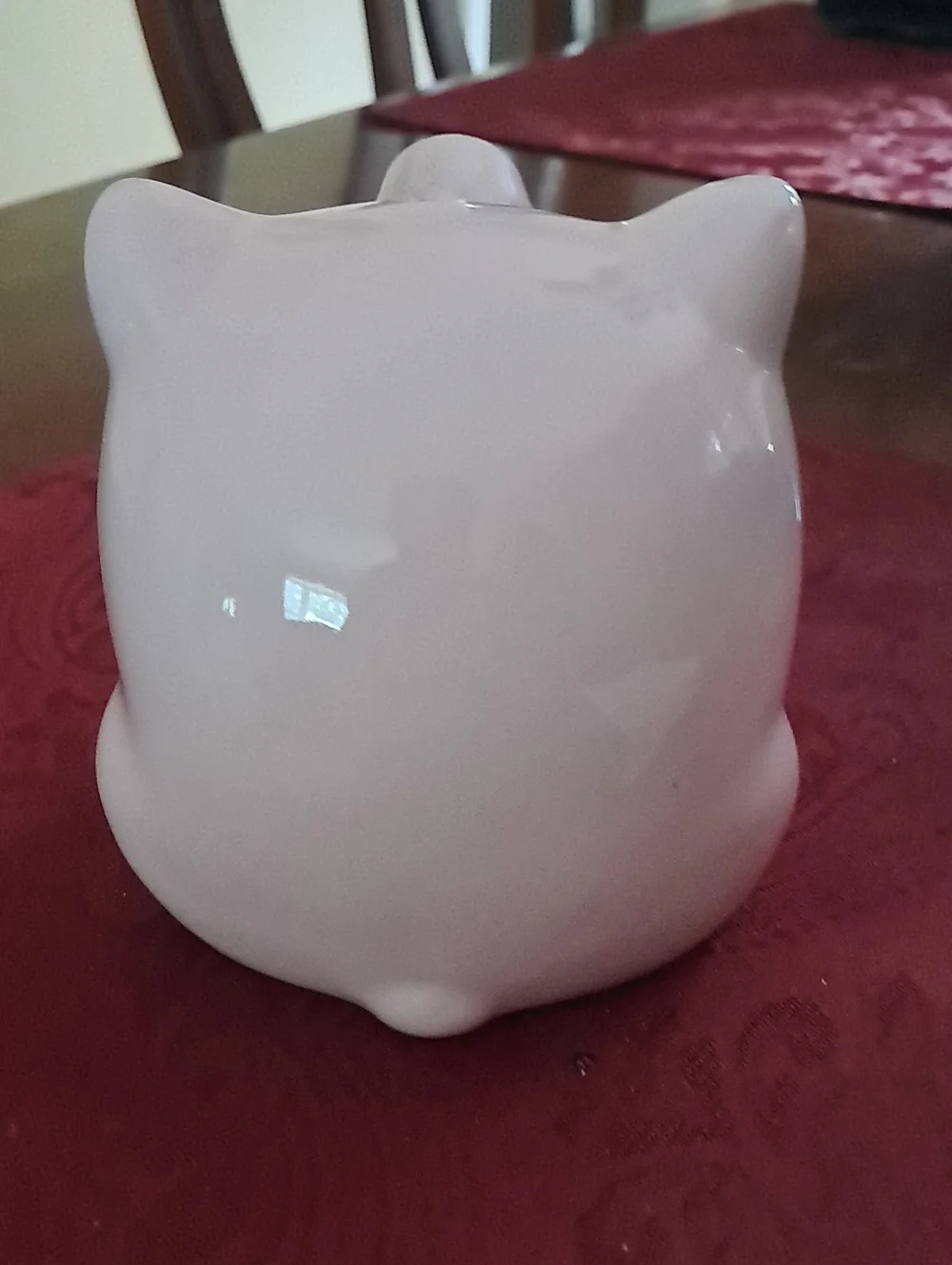 Vintage Pink Ceramic Pig Holder Great For Kitchen Or Holding Trinkets